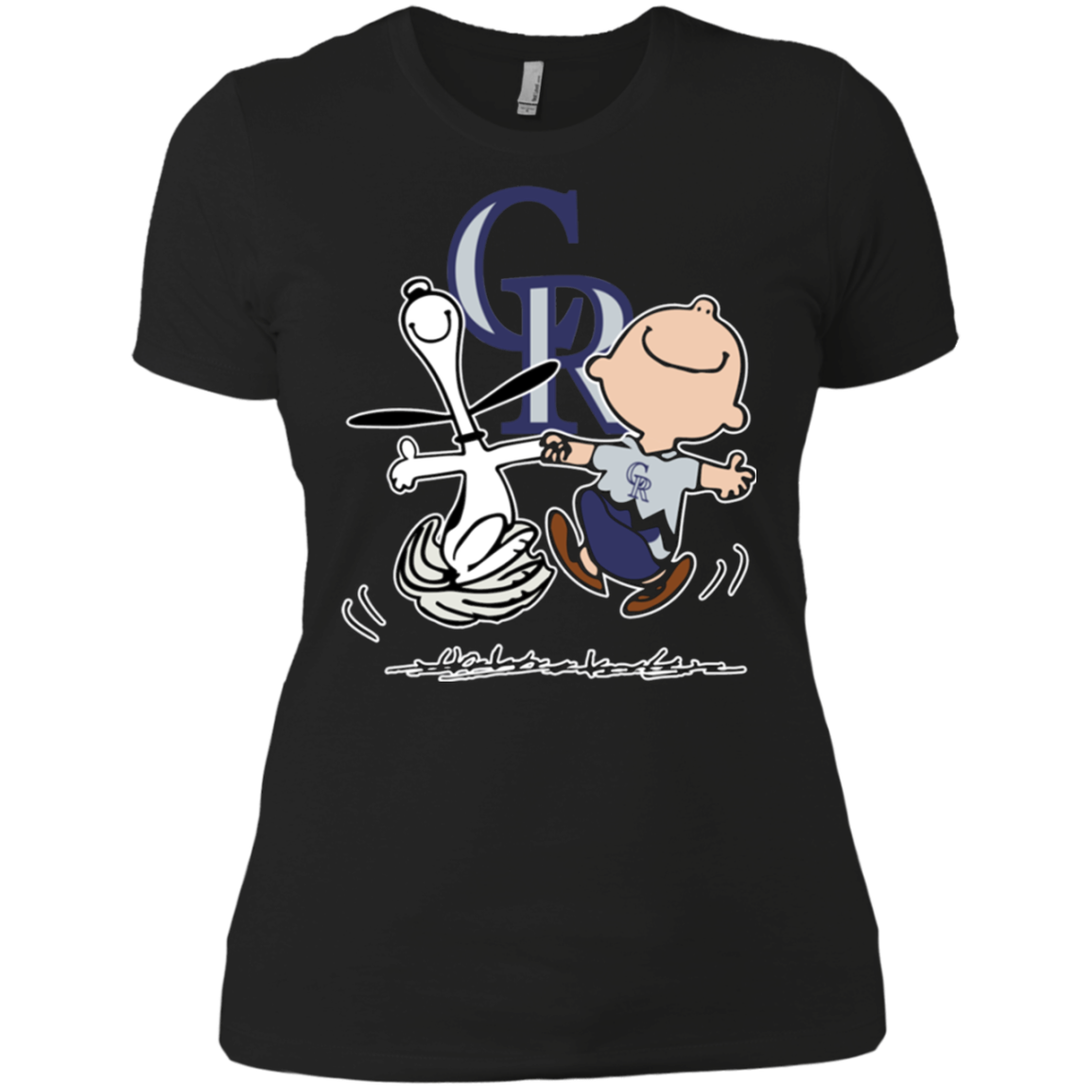 Charlie Brown & Snoopy - Colorado Rockies T-shirt For 