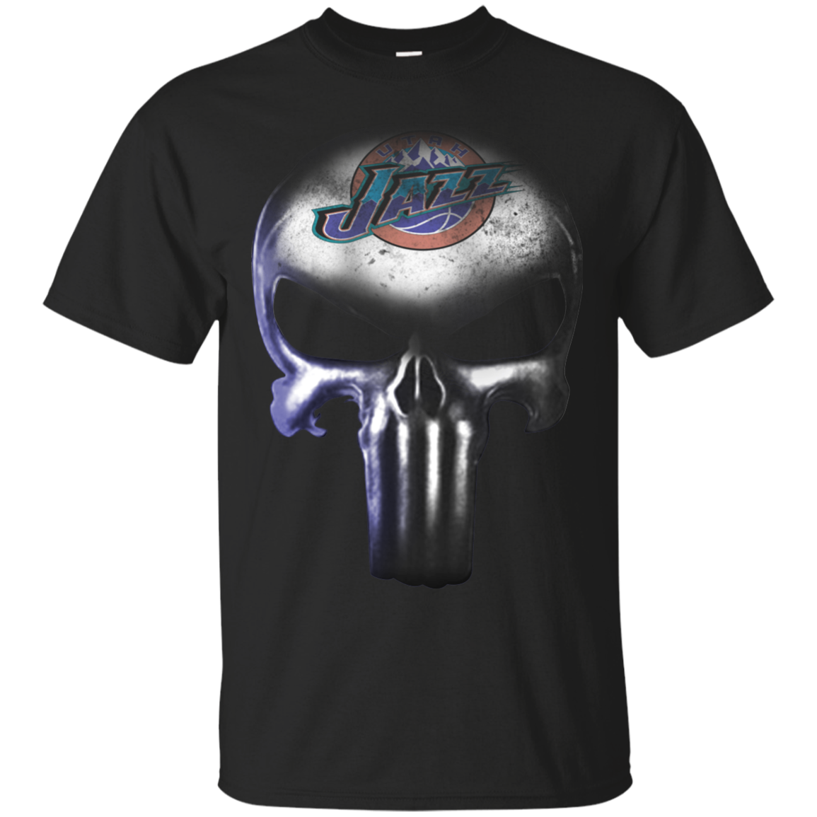 The Punisher Skull T Shirts For Utah-jazz Fans T-shirt