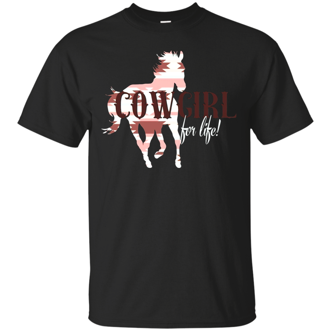 Cowgirl For Life Pretty Running Horse T
