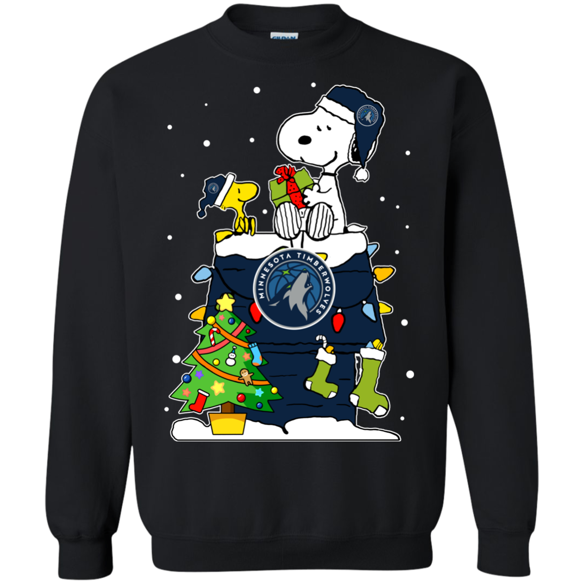 Minnesota Timberwolves Snoopy Ugly Christmas Sweaters Shirts