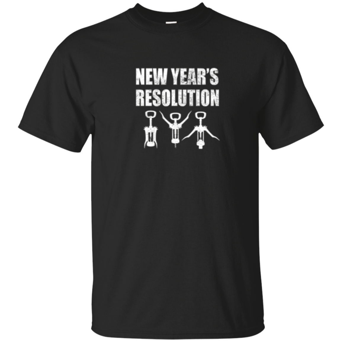 Distressed Funny New Years Resolution Workout Parody T-shirt