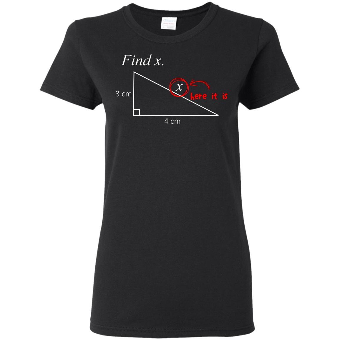 Funny Math T-shirt, Find X, Tea Gift