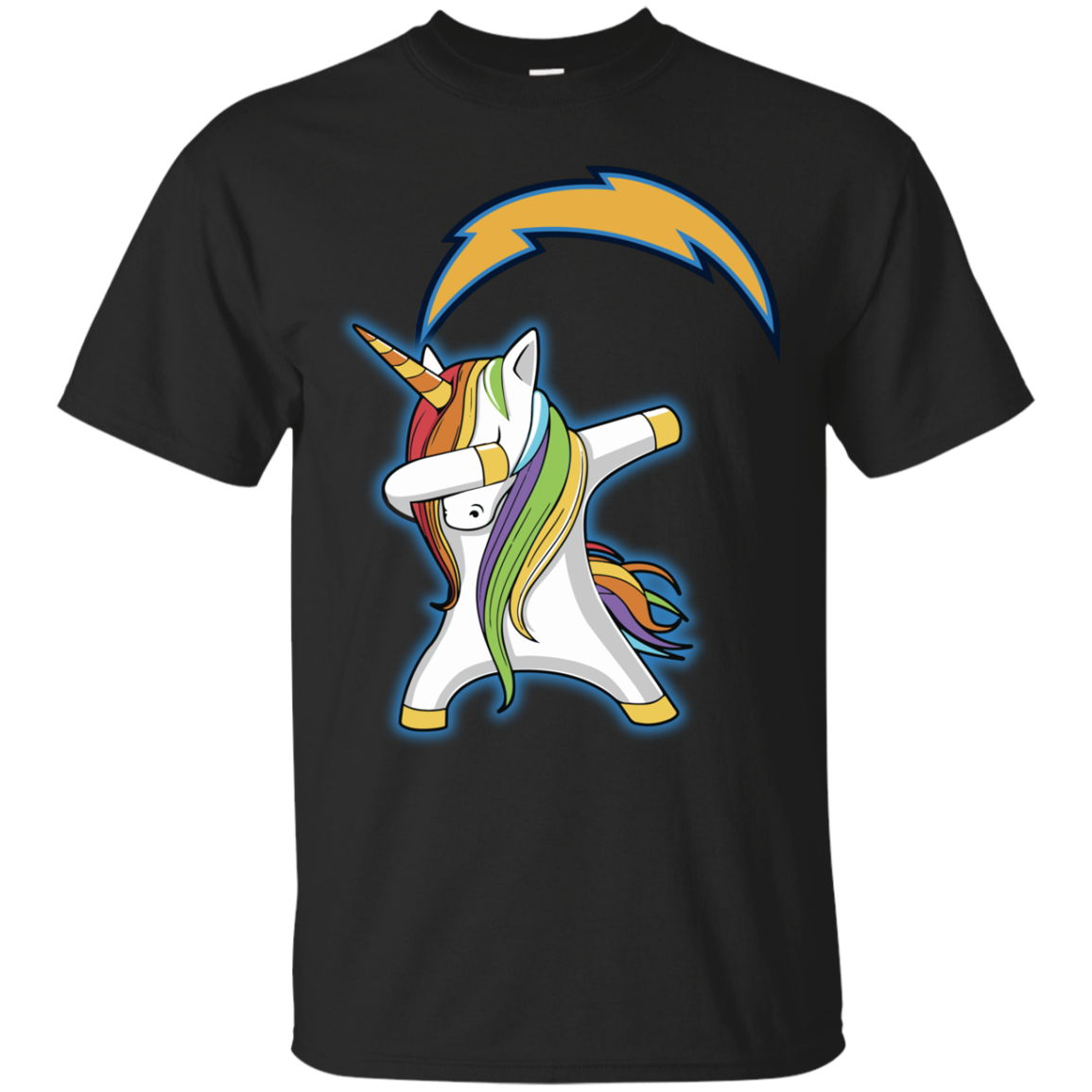 Los Angeles Chargers Footballl Dabbing Unicorn S S T-shirt