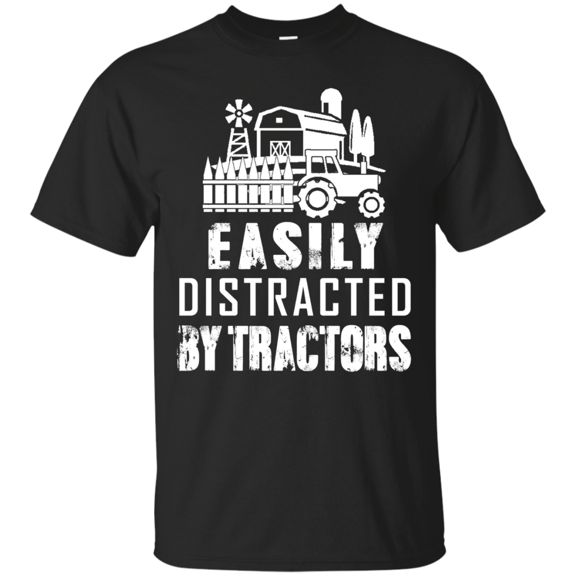 Easily Distracted By Tractors Funny Farmer T