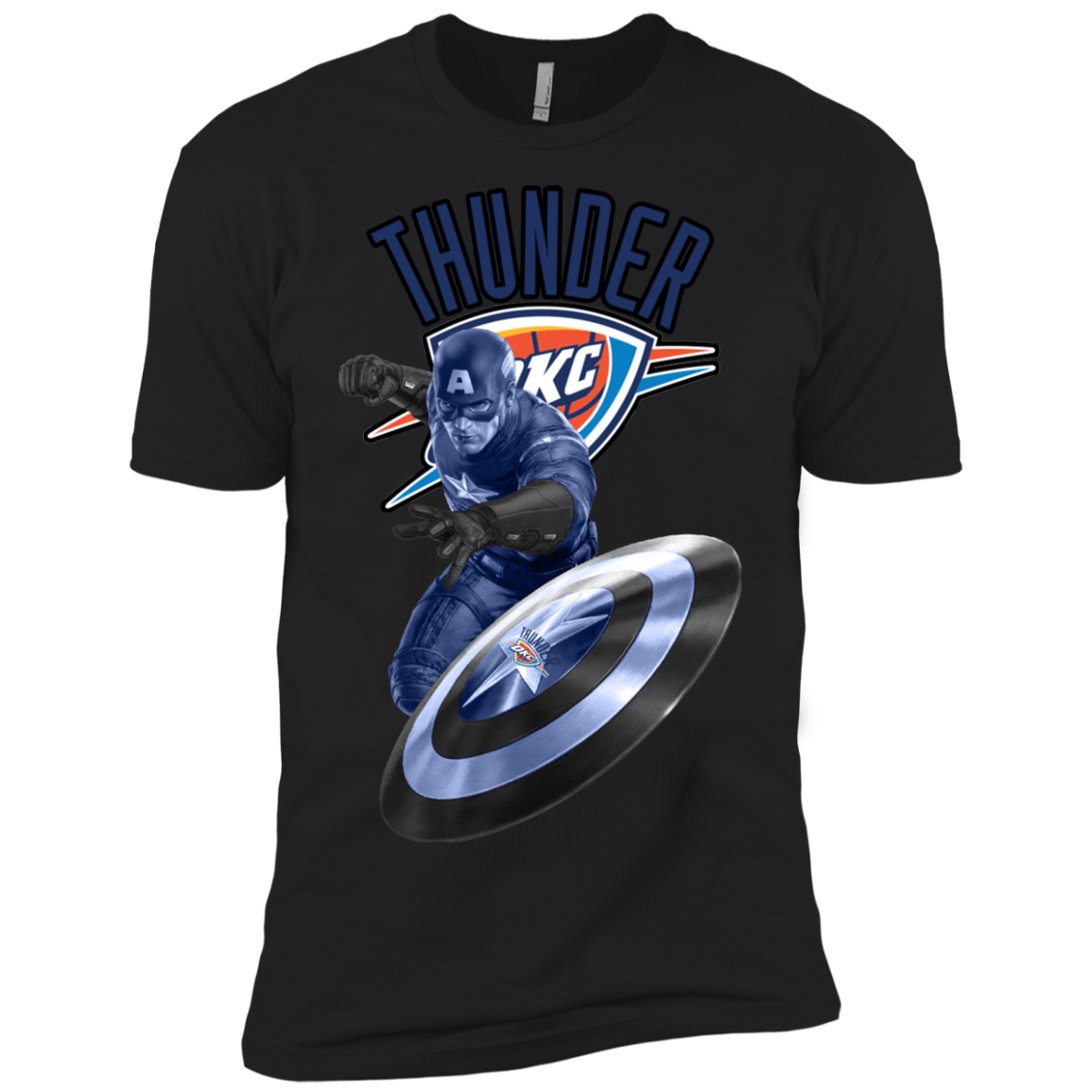 Shirt For Oklahoma City Thunder And Captain America Fans Short Sleeve T-shirt