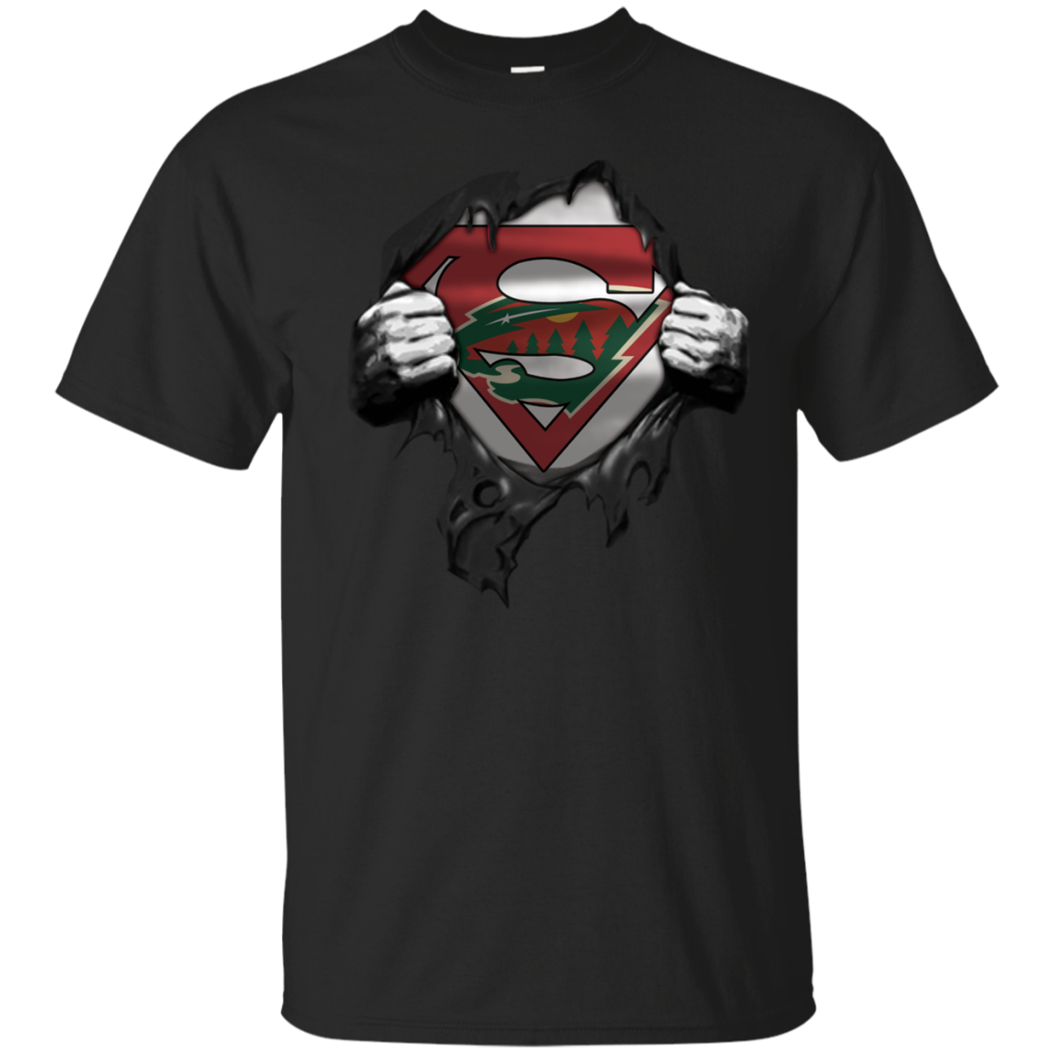 Shirt For Minnesota-wild & Superman Fans T-shirt