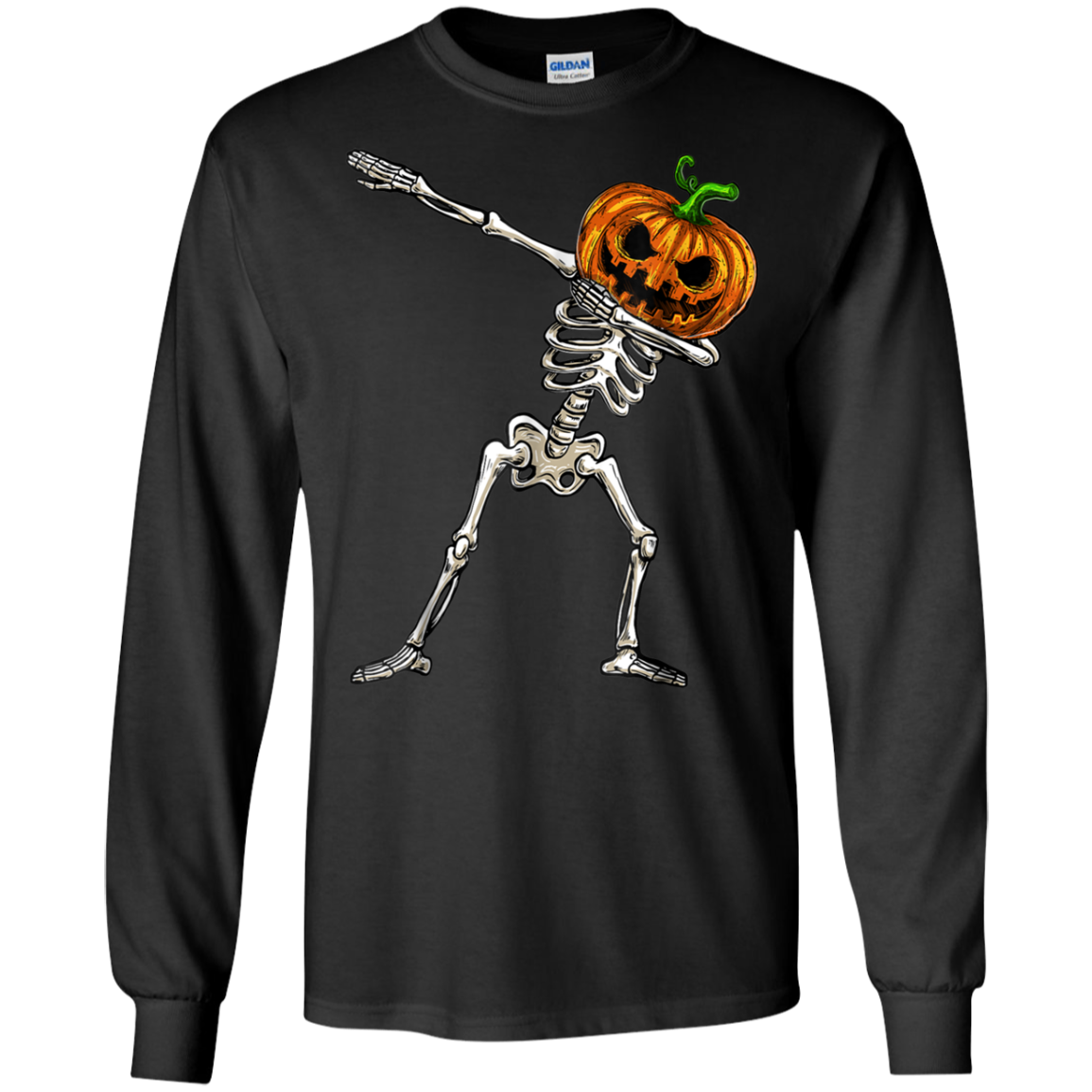 Dabbing Skeleton Costume Pumpkin Head Halloween Shirt Ultra Shirt