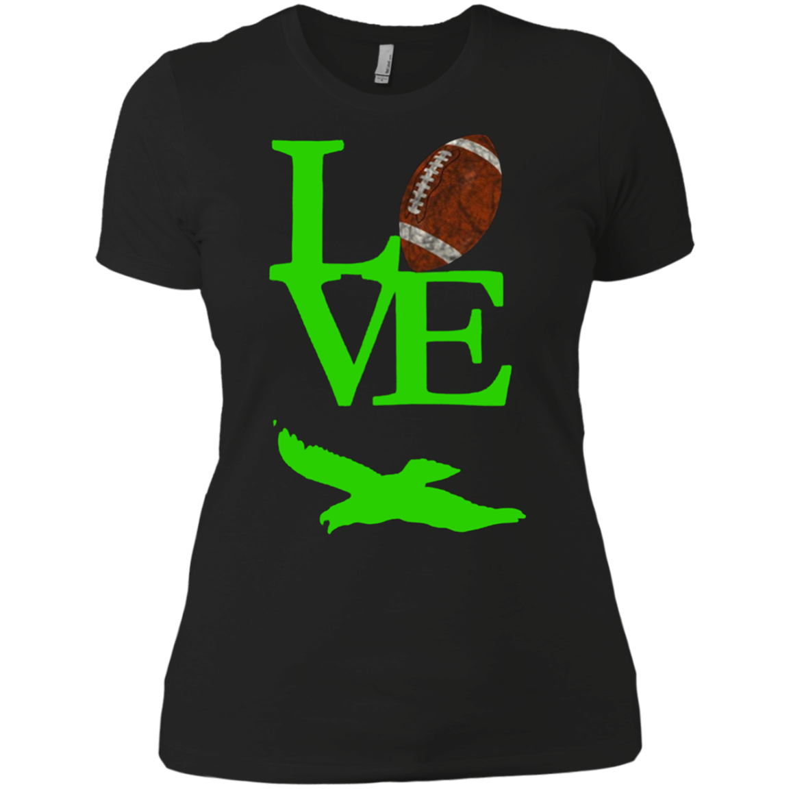 Love Football Flying Bird T-shirt For 