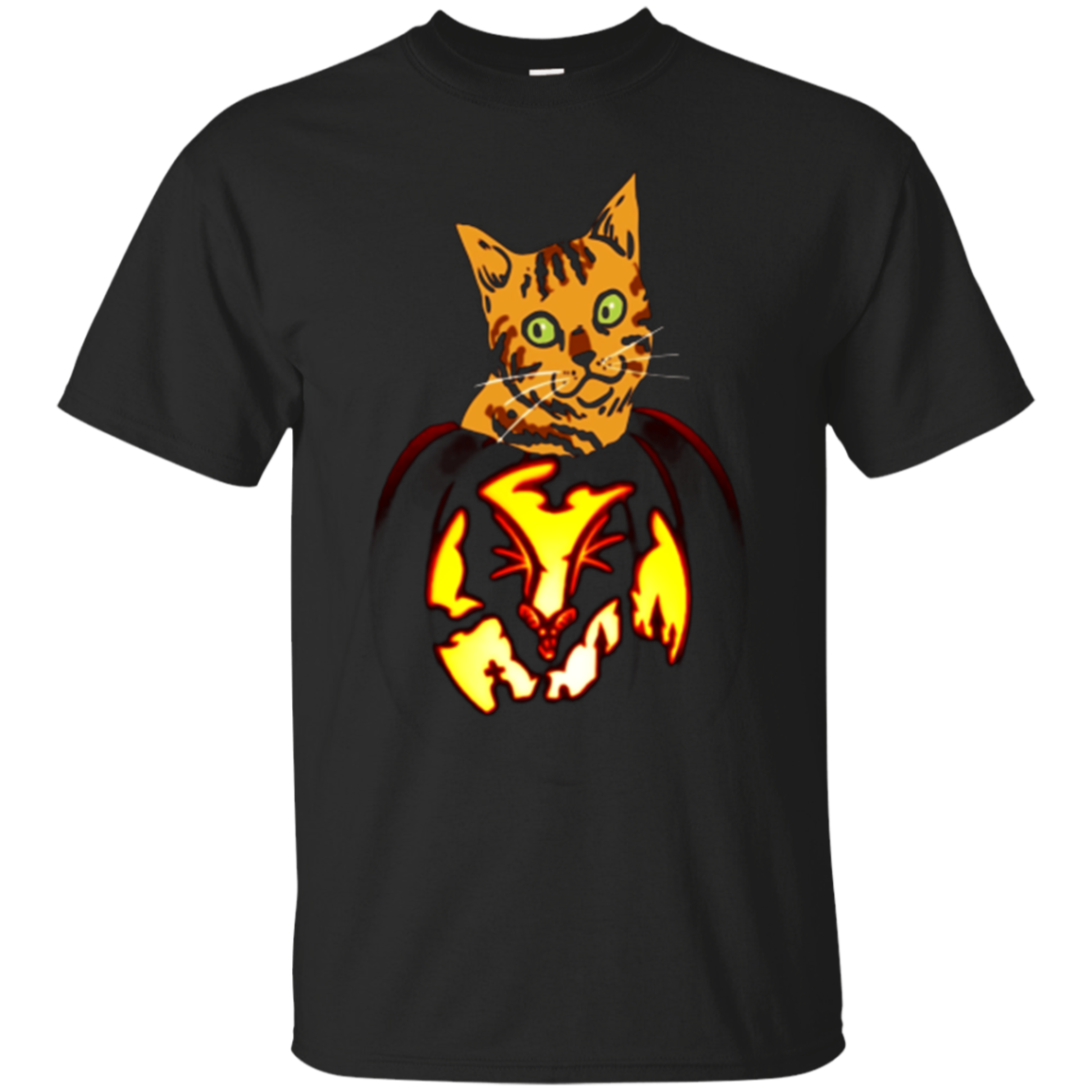 Funny Cat In Cute Pumpkin For Halloween Day T-shirt Gift