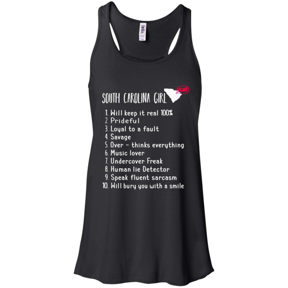 South Carolina Girl Will Keep It Real What She Can Do Racerback Tank Shirts