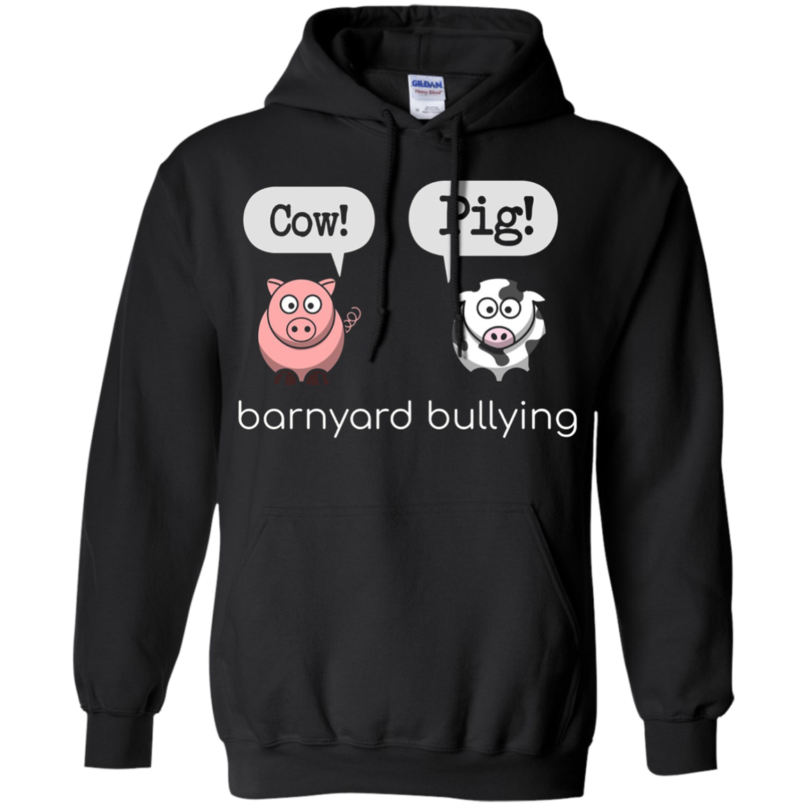 Barnyard Bullying T-shirt - Funny Pig And Cow Tee