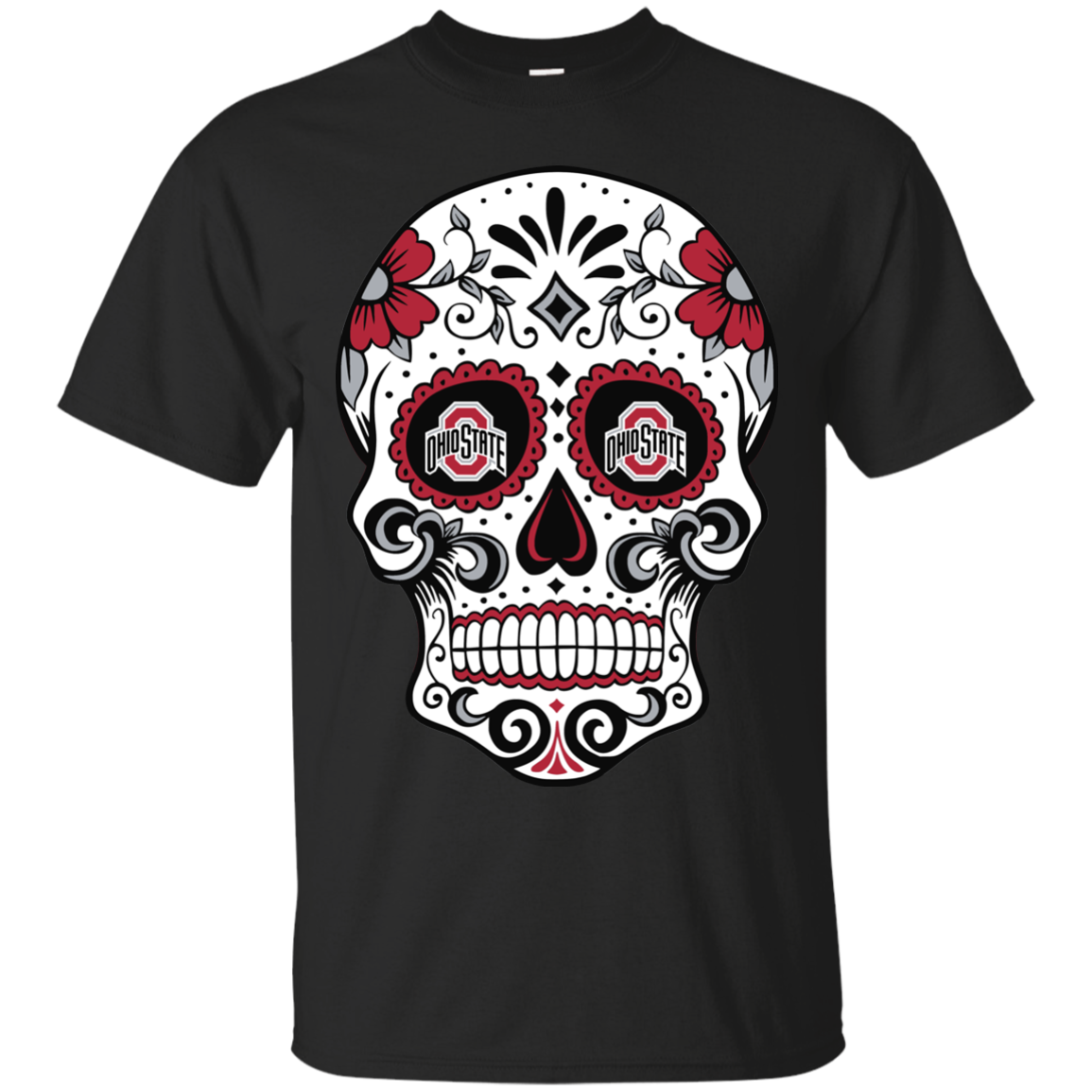 Ohio State Buckeyes Sugar Skull T-shirt 