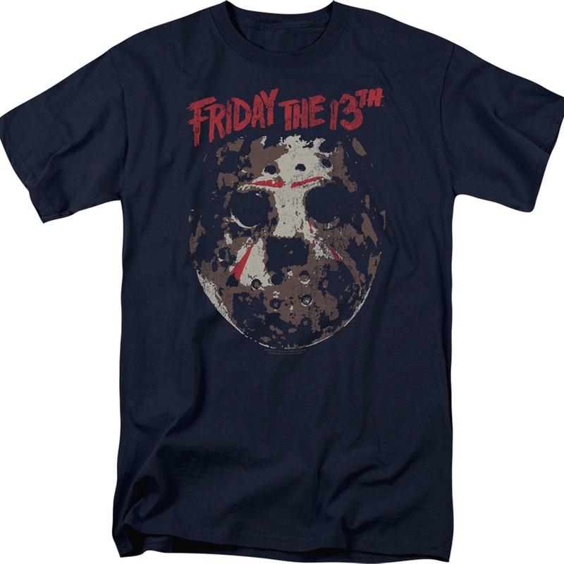 Distressed Hockey Mask Friday The 13th T-shirt