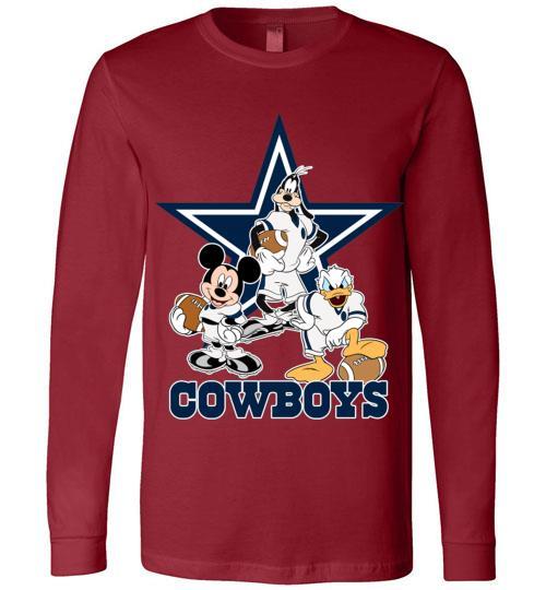 Mickey Donald Goofy The Three Dallas Cow Football T Shirt
