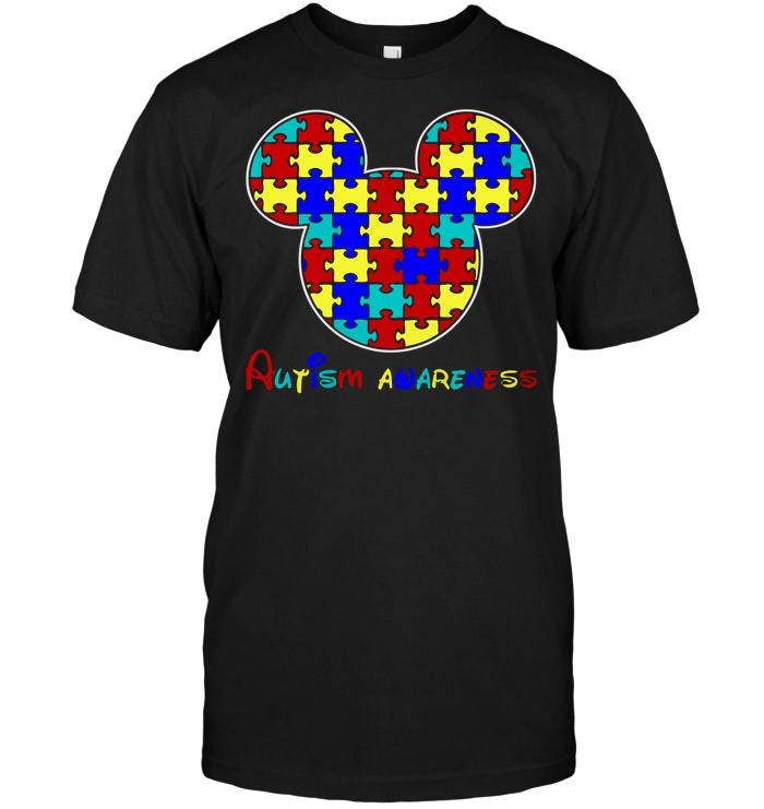 Autism Awareness Mickey Eclairtees Store T Shirt