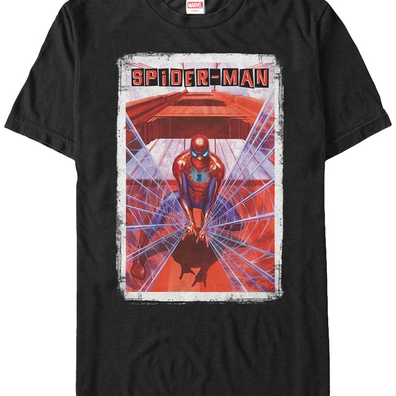 Water Proof Comic Cover Spider-man T-shirt