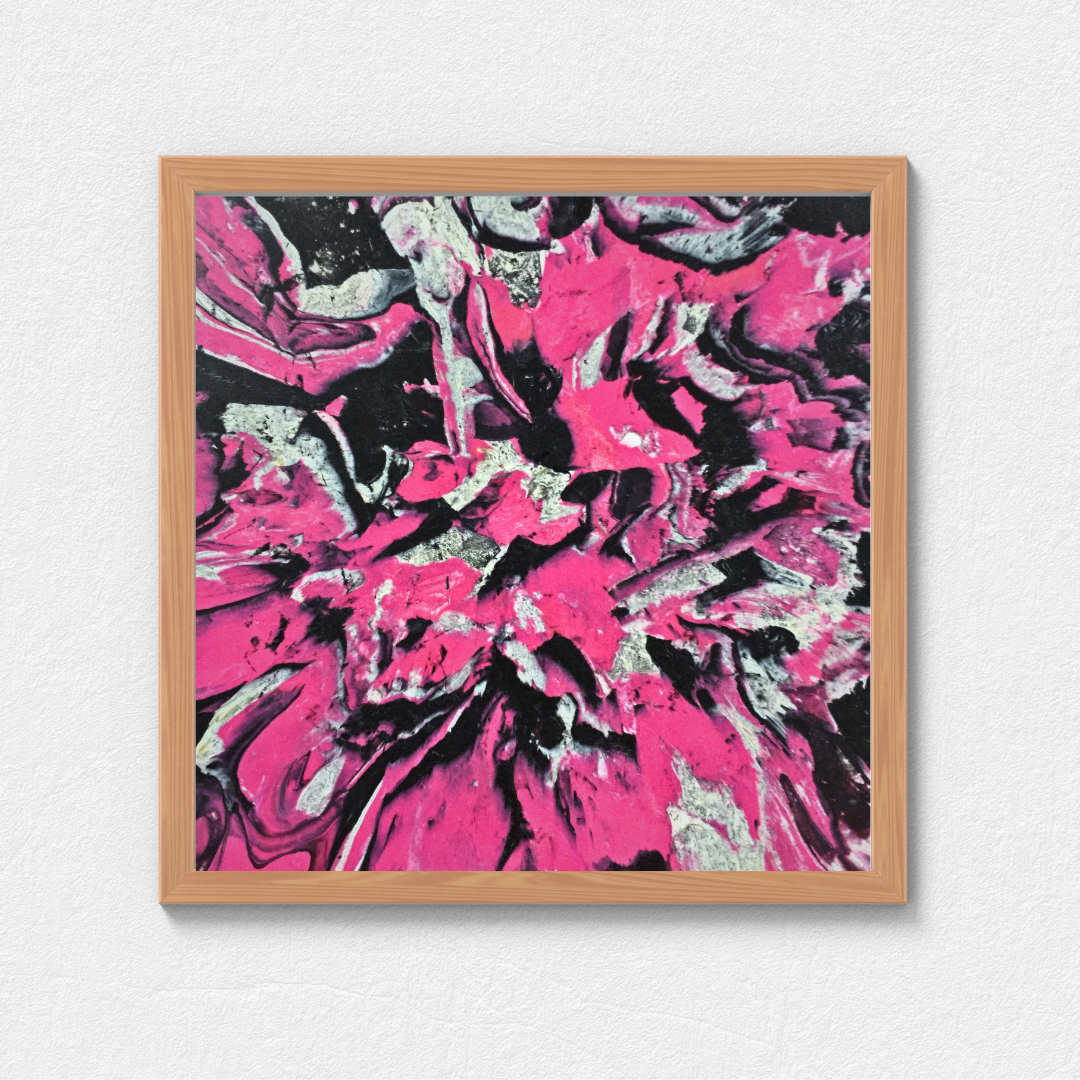pink explosion downloadable art wall print abstract contrast by Jagoda Jay Sudak Keshani