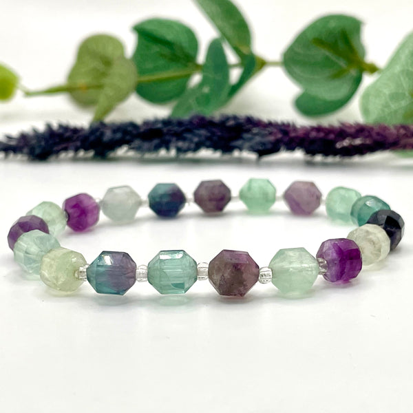 Bracelets en fluorite violette MAT - Dépoli