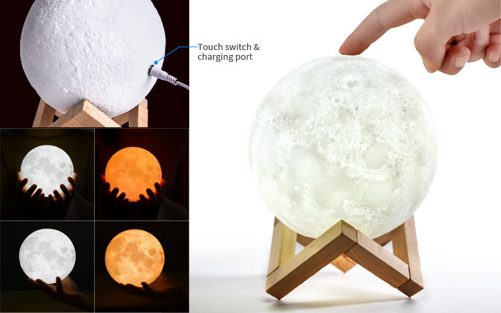 3D moon lamp switch