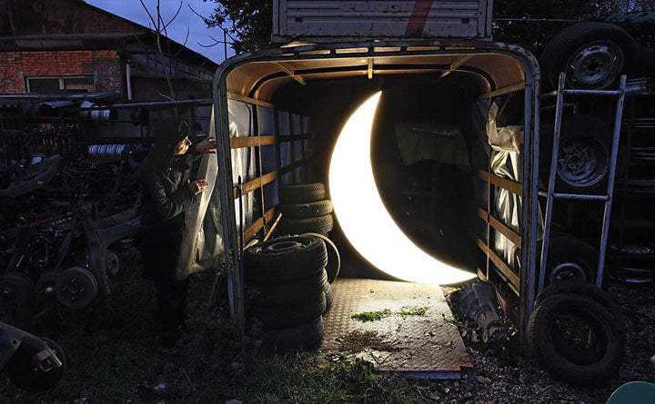 Leonid Tishkov With His Private Moon Photography