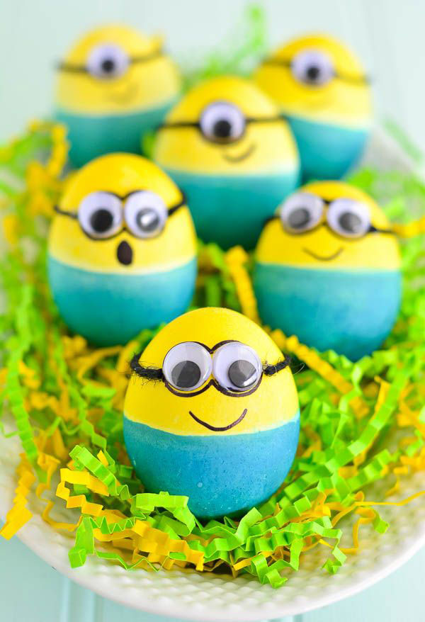 Minions creative easter egg DIY decorating design ideas 2019