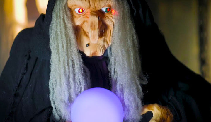 halloween costume witch with loftek led glow ball