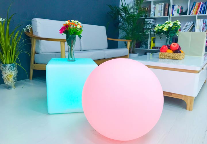 loftek led decor light cube seat and ball