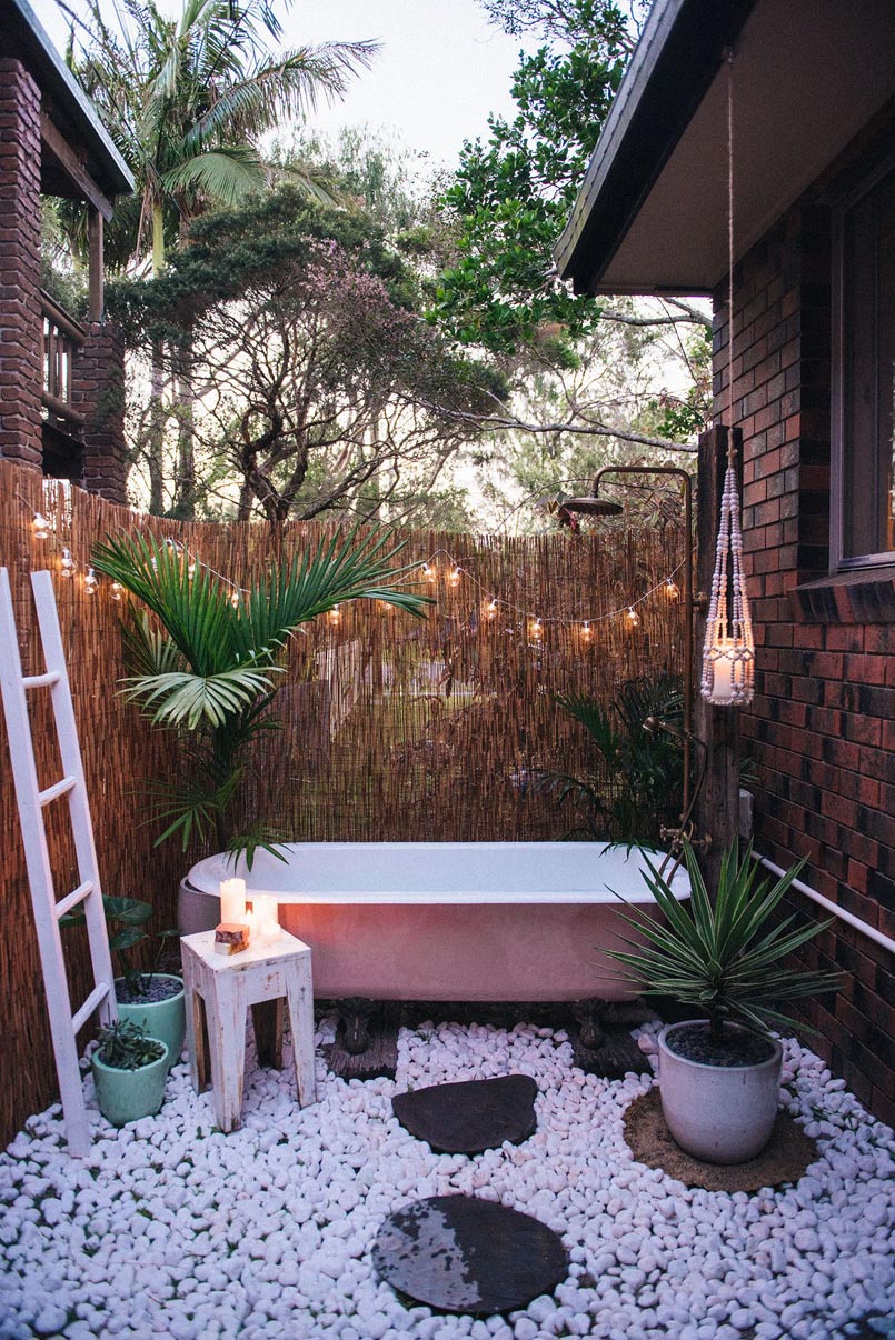 Outdoor baths decor ideas