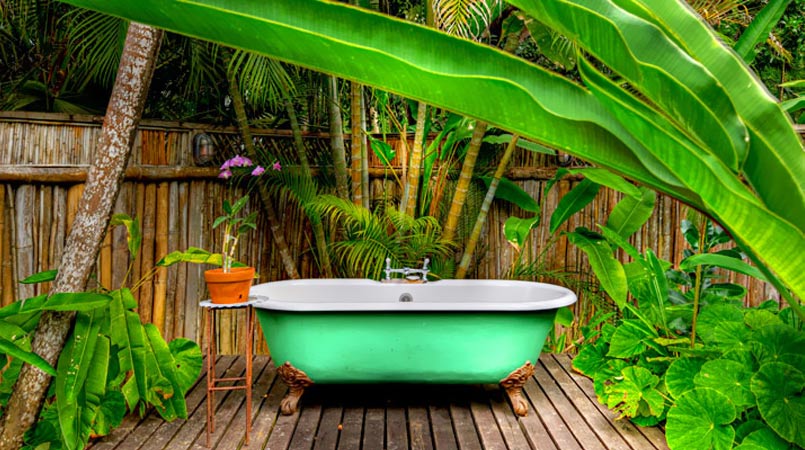 Outdoor baths decor ideas