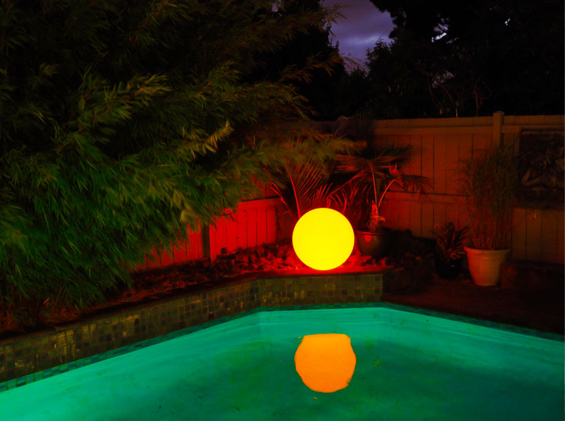 loftek led poolside glow orb for outdoor pool decoration