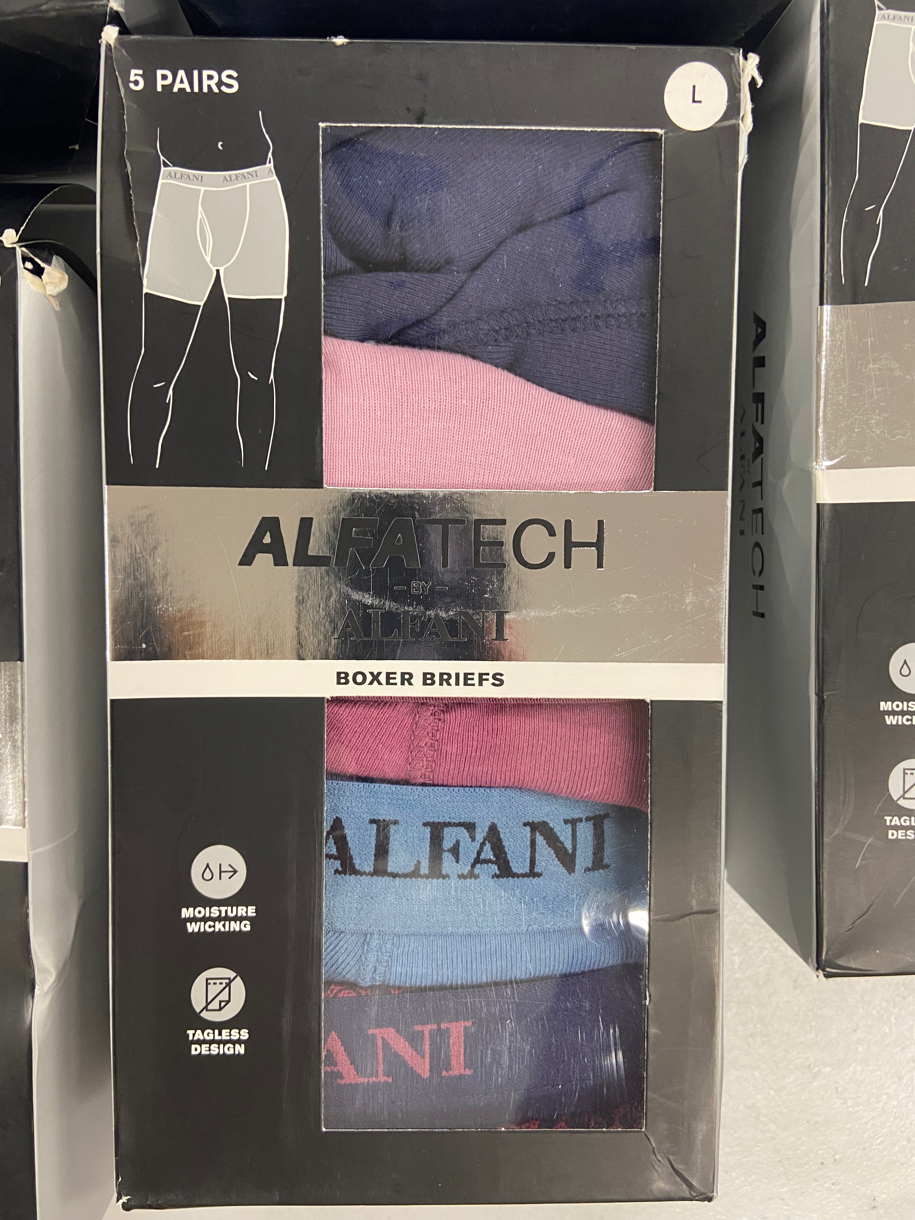 Men's Underwear Wholesale Lot, ALFANI, CLUB ROOM, 8 items, Shelf Pulls, MSRP $370