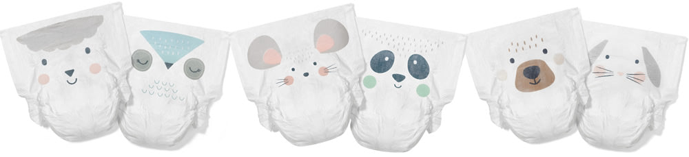 Our new adorable animal diaper designs