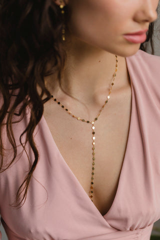 Mirror Lariat Necklace