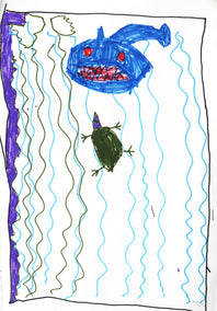 PENTEL08　“A SHARK AND TURTLE” Treyce Pilcher　6yrs.JPG__PID:0d8b0a88-397f-4751-82ac-c0c85b14af30