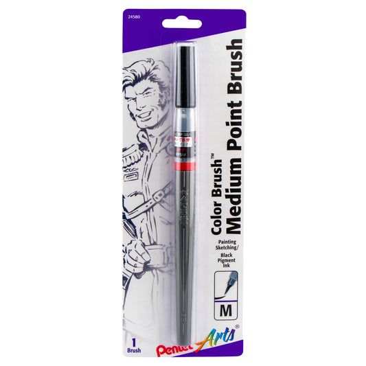  Pentel XFP9L Brush Pen, Pentel Brush, Red Ink, Medium Point,  1.6 x 9.1 x 0.6 inches (40 x 230 x 15 mm) : Office Products