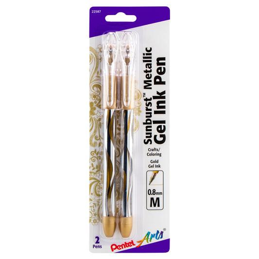 PENTEL ARTS Sparkle POP Gel Pen - Gold/Silver, Gold and Silver Ink, One  Size : : Office Products