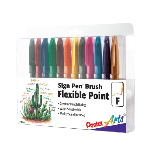 Wholesale Pentel Sign Pen w/ Brush Pastel Color Set A and Set B