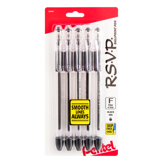 Pentel R.S.V.P. Stars & Stripes Fine Point Black Ink Ballpoint Pens, 5 pk -  King Soopers