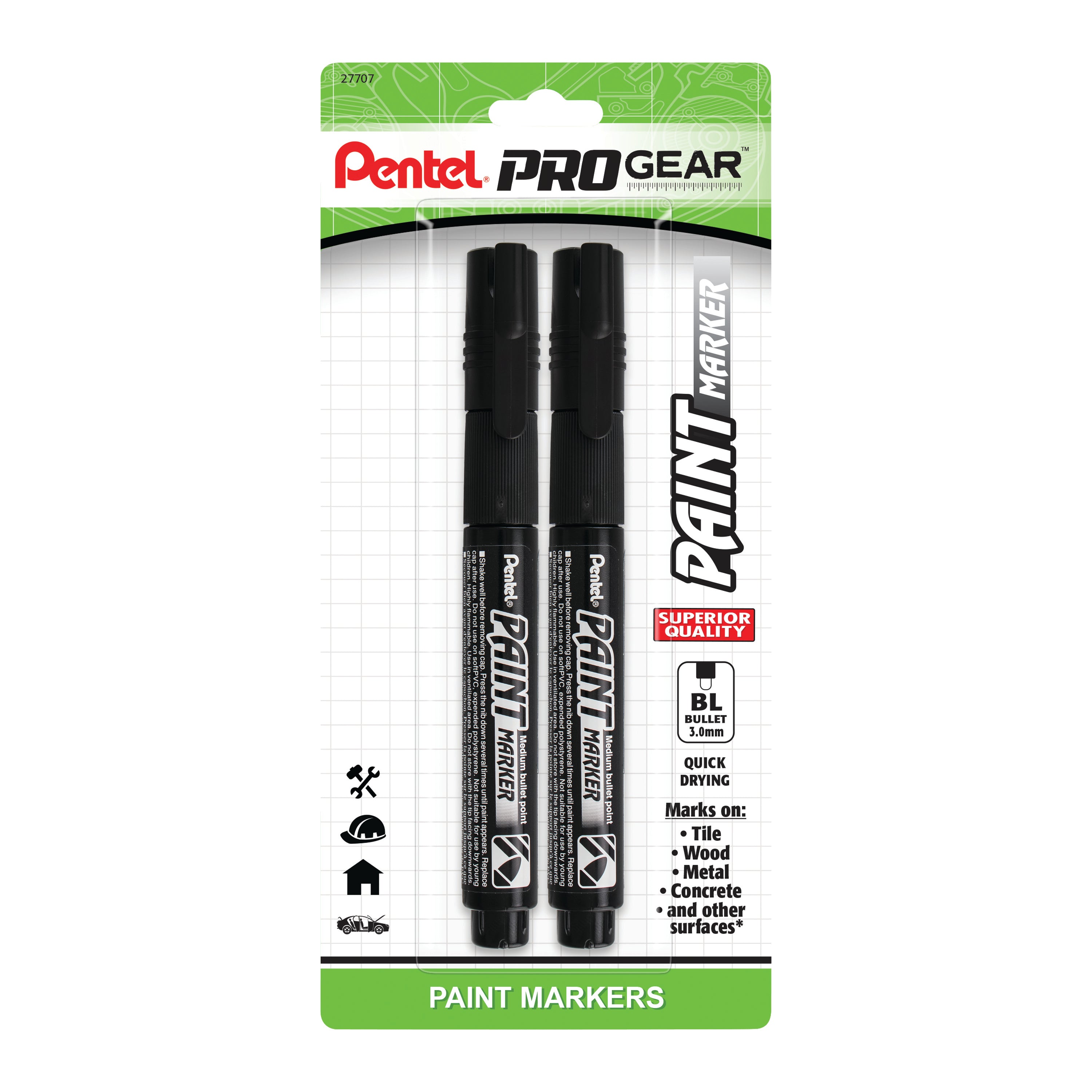 Pentel ProGear Paint Marker, Yellow Ink, 2-pks – Pentel of America, Ltd.