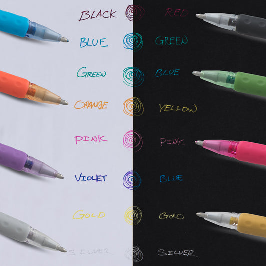 Solar Pop Neon Gel Pen, (0.6mm) Fine Line, Assorted Ink 8-Pk – Pentel of  America, Ltd.