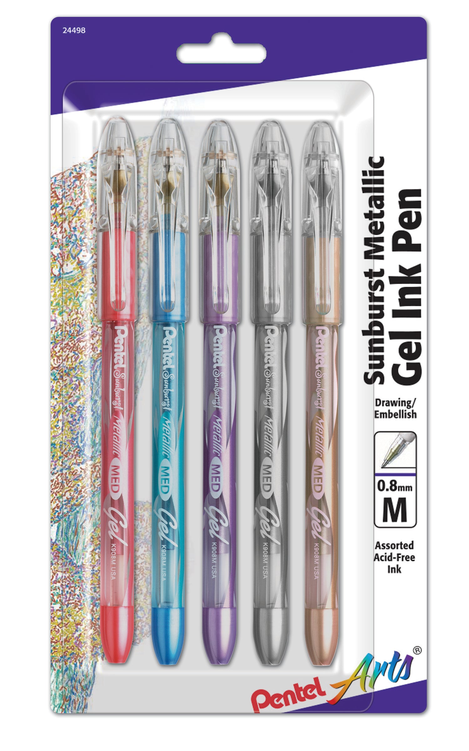 Slicci™ Metallic Gel Pen, 8 Pack – Pentel of America, Ltd.