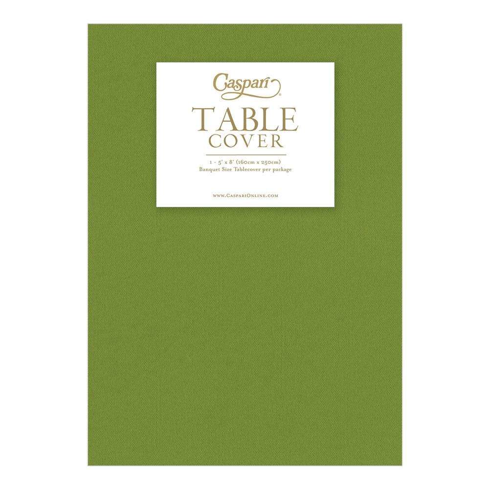 Paper Linen Solid Table Cover - Leaf Green