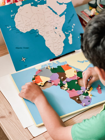 Montessori Africa puzzle map.