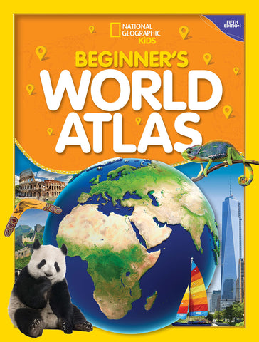 World atlas for world geography book for kids learning about the different countries.