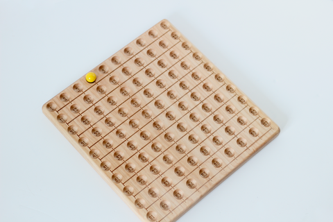 Wooden skip counting board handmade in the United States.