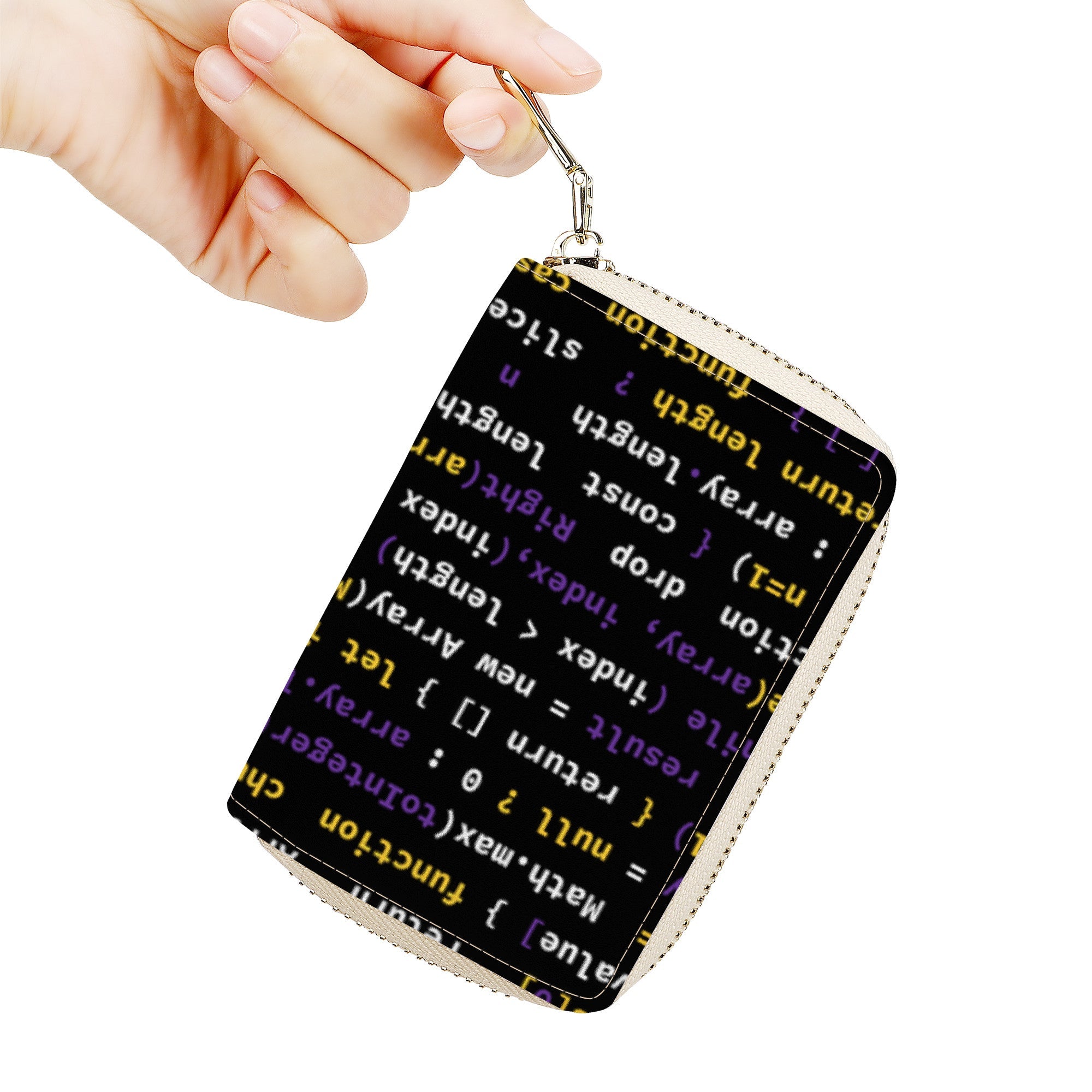 Source Code Zipper Non-Binary Pride Card Holder