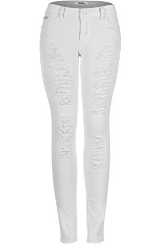 white ripped skinny jeans