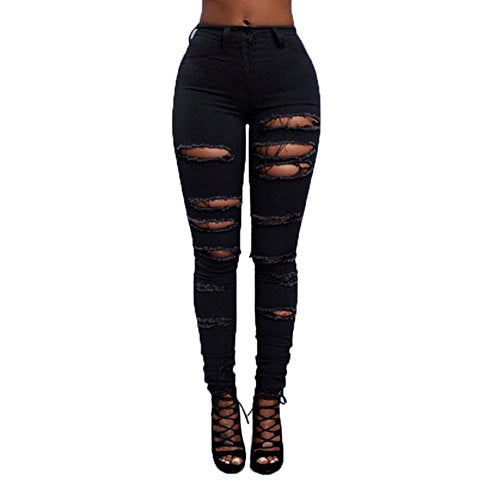 ripped black denim jeans womens