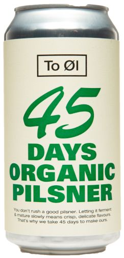 To Øl 45 Days Organic Pilsner 44cl can - Mitchell & Son
