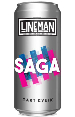 Lineman Saga Tart Kveik 44cl can - Mitchell & Son